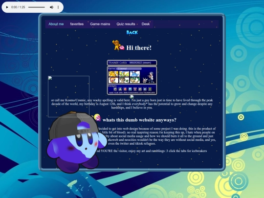 aboutme screenshot