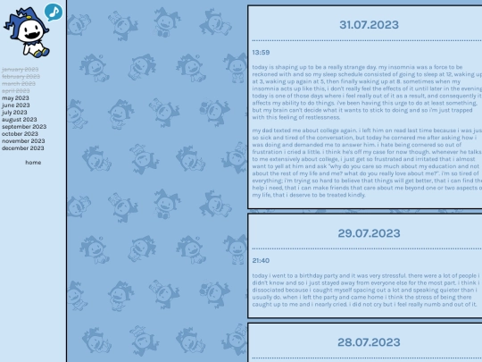 diary/july2023 screenshot
