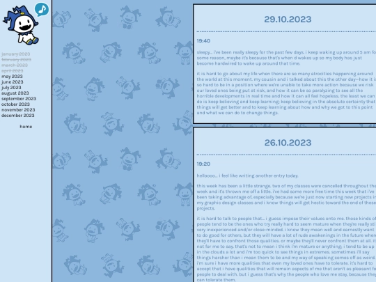 diary/october2023 screenshot
