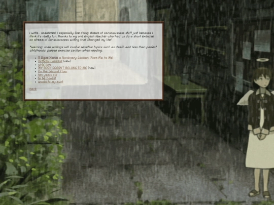 writing screenshot
