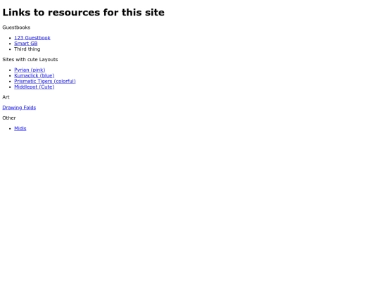 links screenshot