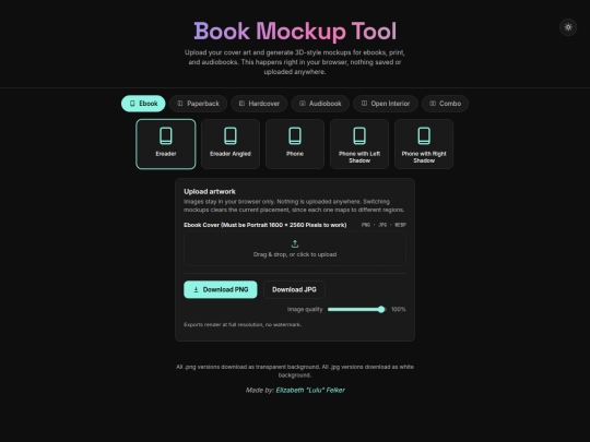 book-mockup-tool screenshot
