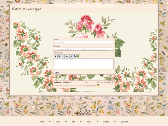 guestbook screenshot