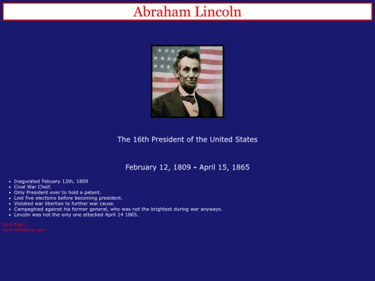 presidentprofileminiproject screenshot