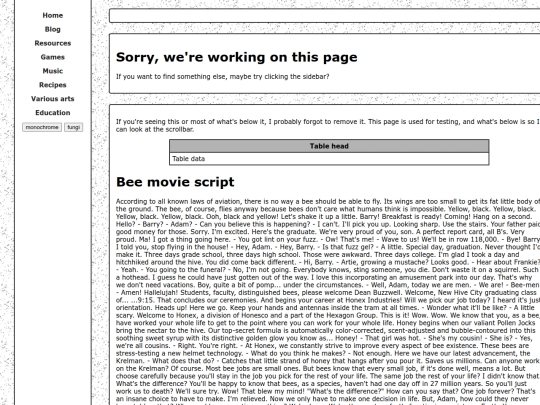 test page screenshot