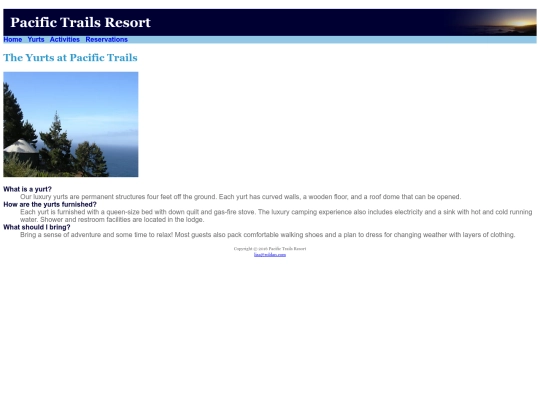 casestudy/yurts screenshot