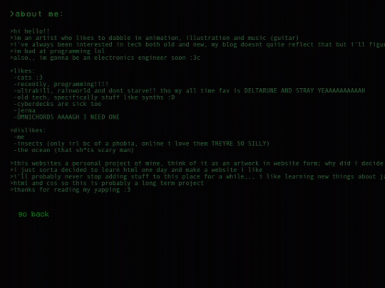 aboutme screenshot