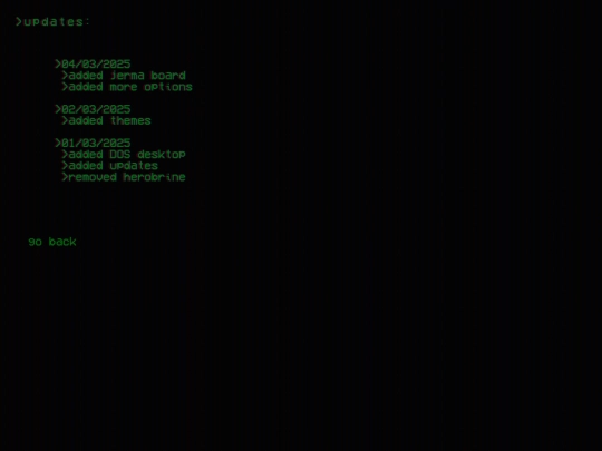 updates screenshot