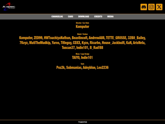 aspec/credits screenshot