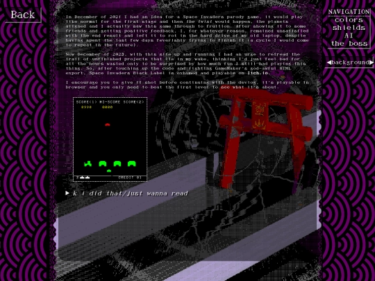art/writing/space invaders/space invaders screenshot