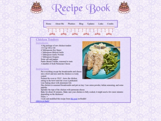 recipes/chickentenders screenshot
