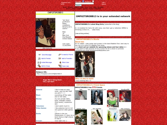 links/robertmyspace screenshot
