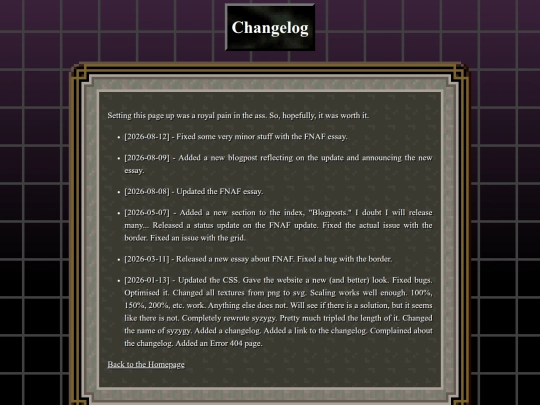 changelog screenshot