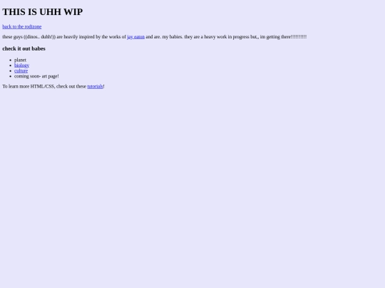 dinoshomepage screenshot