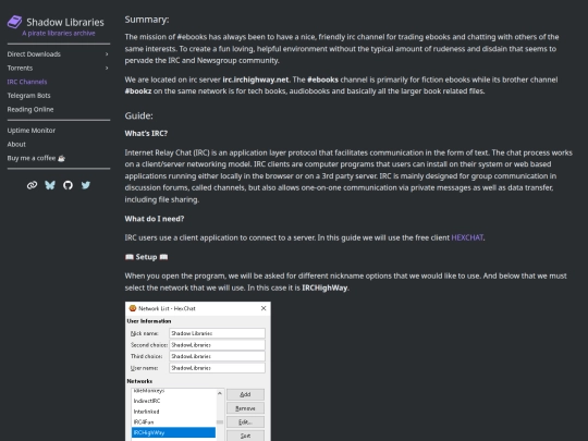 IRCChannels screenshot