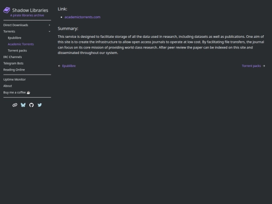 Torrents/AcademicTorrents screenshot