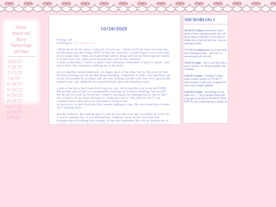 diary screenshot