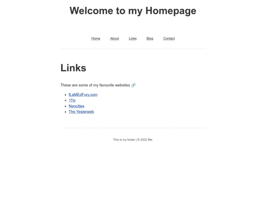 links screenshot