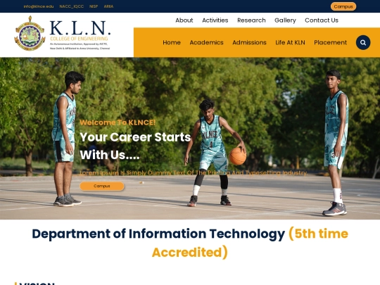 klnce deapartment screenshot