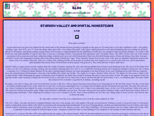 blog screenshot