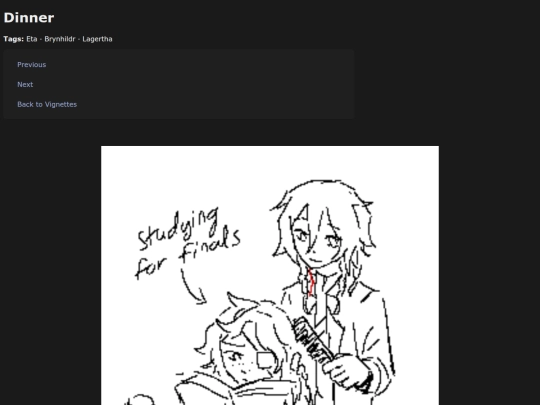 comics/dinner screenshot