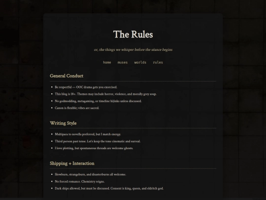 rules screenshot