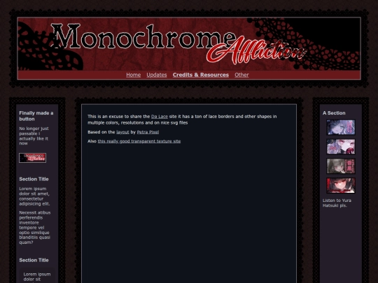 pages/credits-resources screenshot