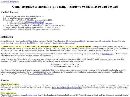 techstuff/windows98/guide screenshot