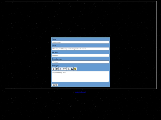 guestbook screenshot