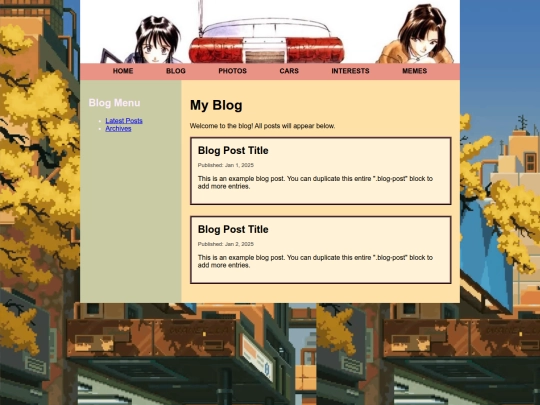 BLOG screenshot