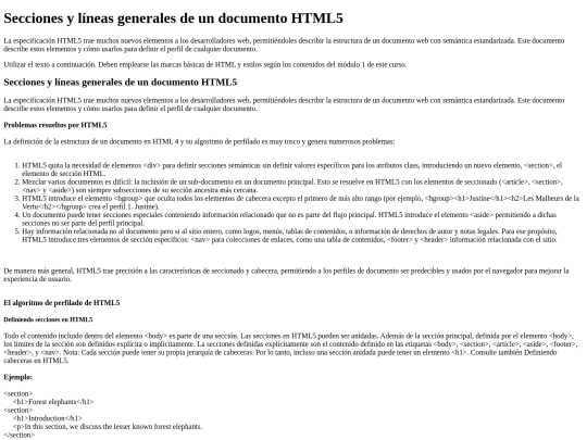 secciones screenshot