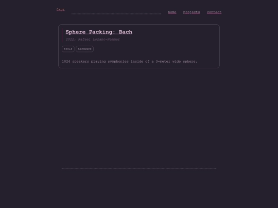 projects/spherePacking screenshot