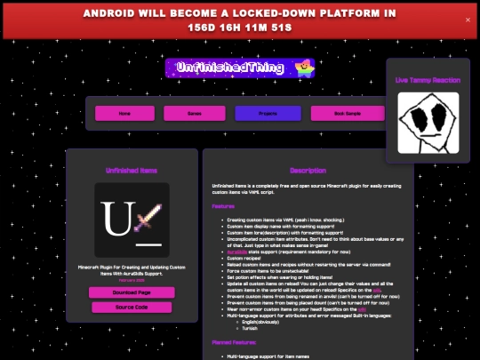 projects/unfinished_items screenshot