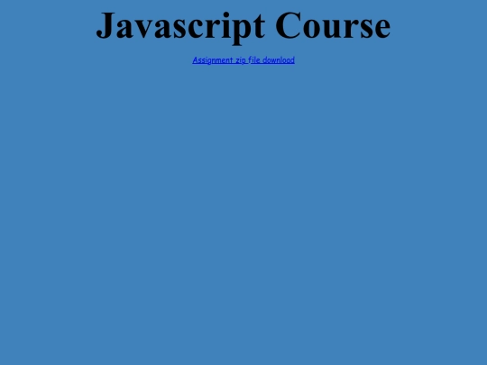 Assignment9/Javascript screenshot