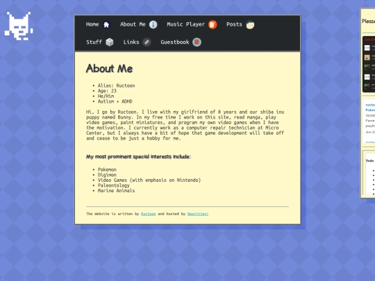 aboutMe screenshot