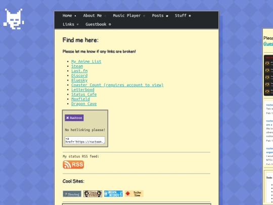 links screenshot