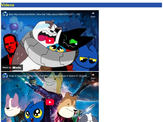Videos screenshot