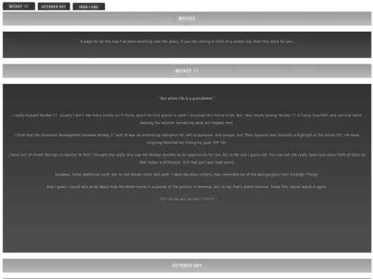 blog/filmblog screenshot