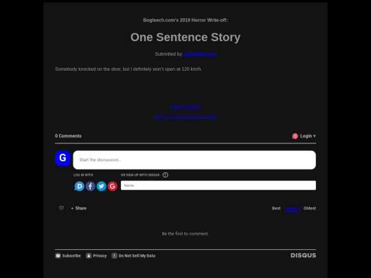 creepy/creepy20onesentencestory screenshot