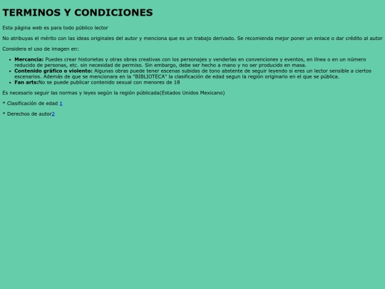 Sobre la página 📃/Términos y servicios  screenshot