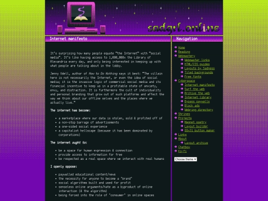 archive/websites/Manifesto/sadgrl.online screenshot