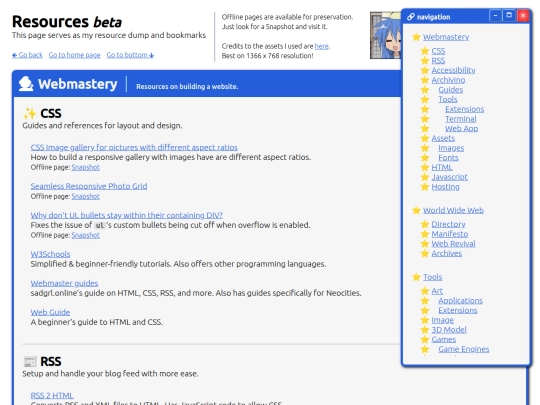 resources screenshot