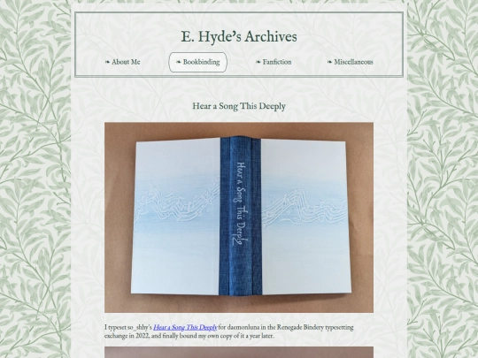 bookbinding/hearasong screenshot