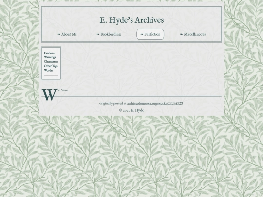 fic/fictemplate screenshot
