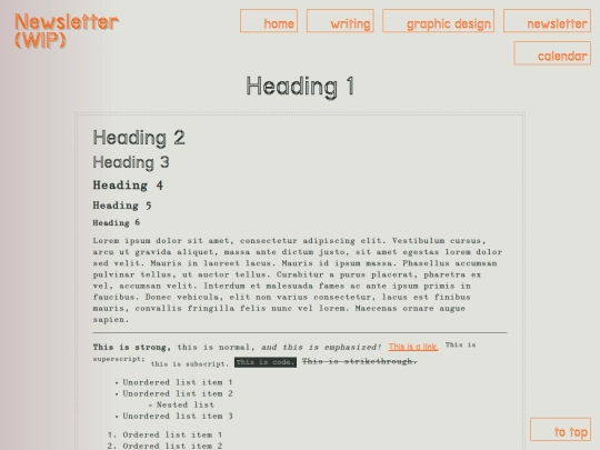 newsletter screenshot
