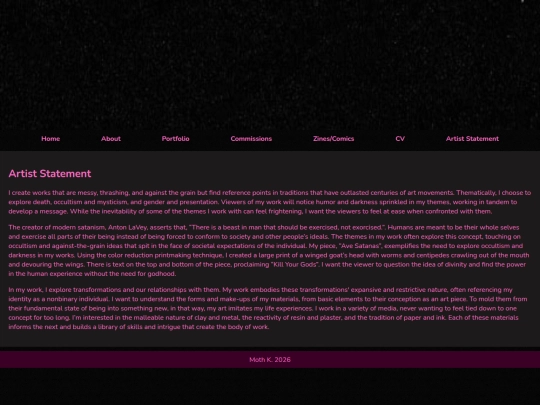 artiststatement screenshot