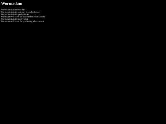 pokemon/Wormadam screenshot