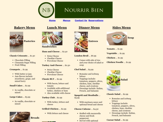 menus+continued screenshot