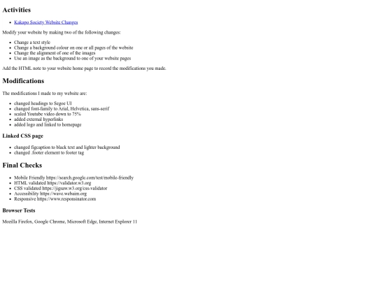 changes screenshot