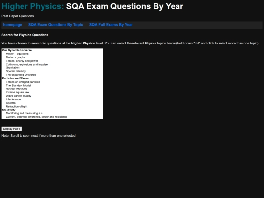 higherphysicsproject/step 2 screenshot
